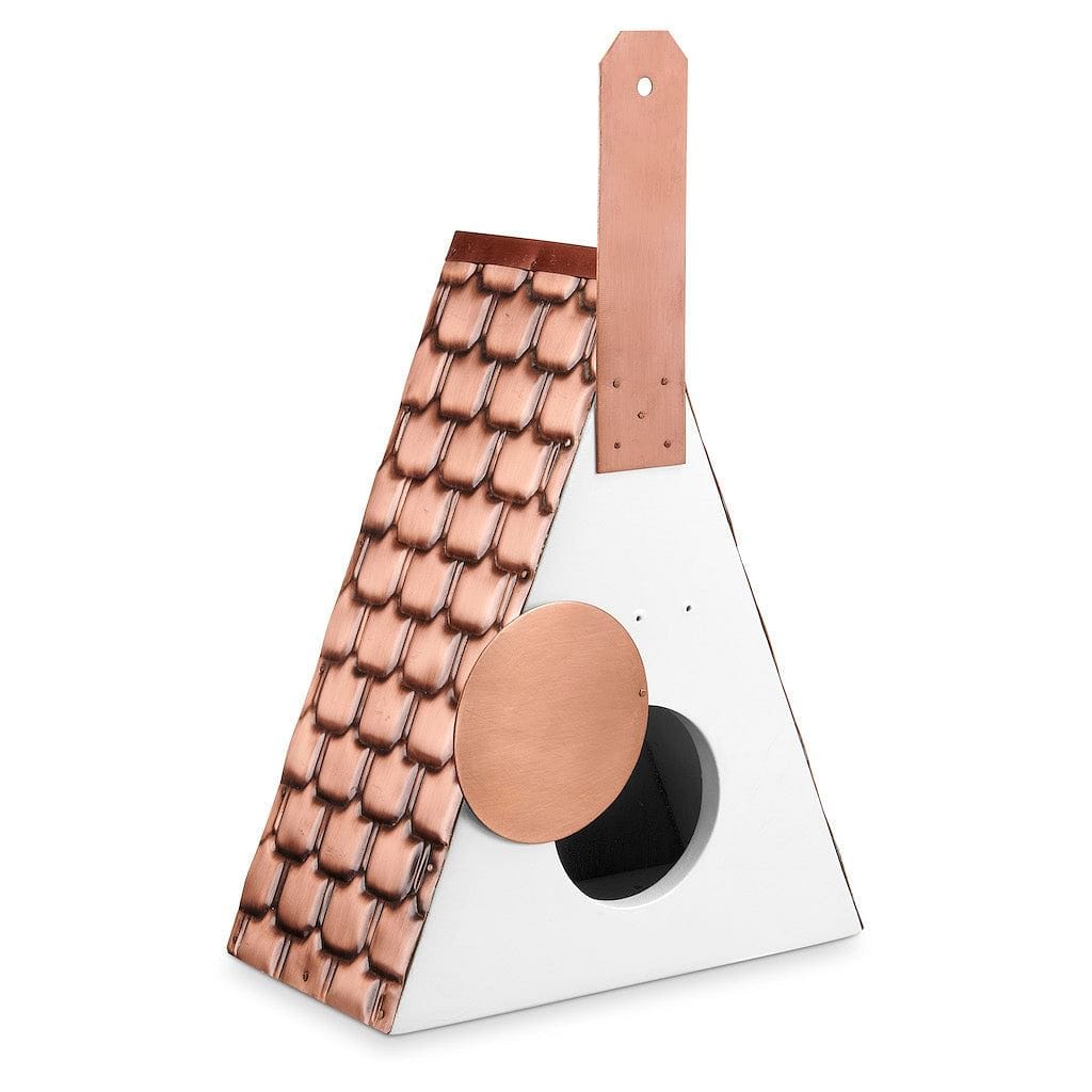 Swiss Chalet Bird House with Pure Copper Roof