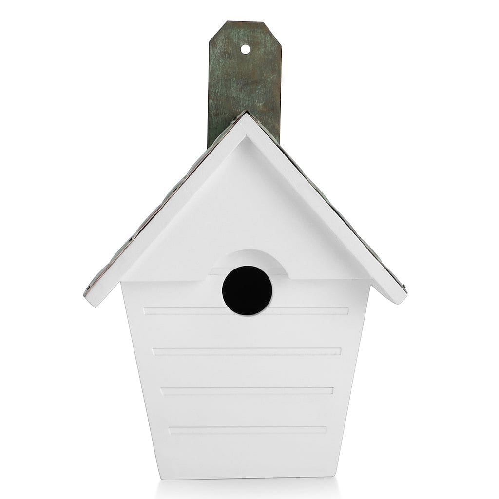 Classic Cottage Bird House with Verdigris Pure Copper Roof